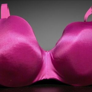 Cacique Fuchsia Satin Lightly Lined Balconette Bra 42DD